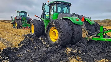 MAJOR Tractor STUCK in the Mud Recovery