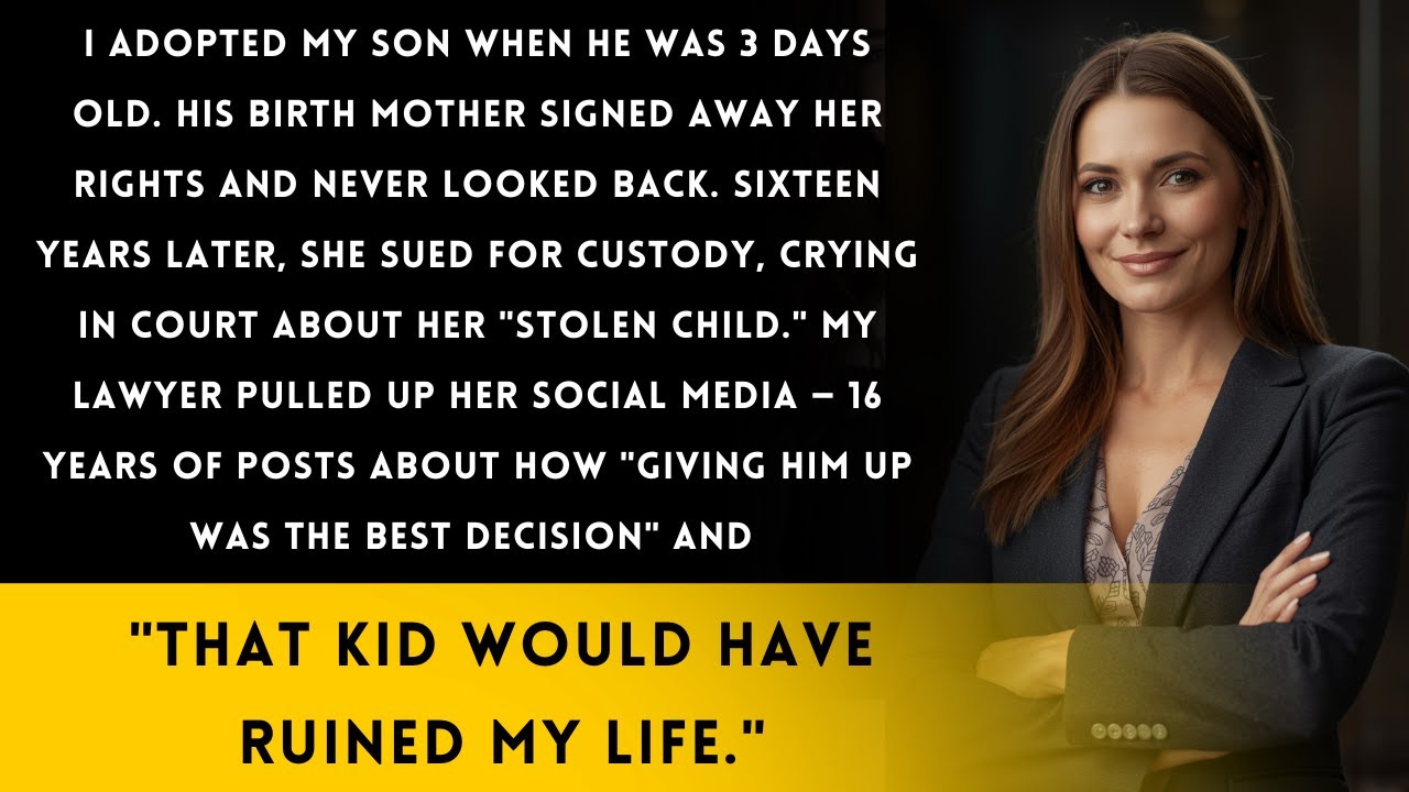 Биологическая мать моего сына появилась спустя 16 лет, требуя «вернуть ей ребенка» — и тут судья ...