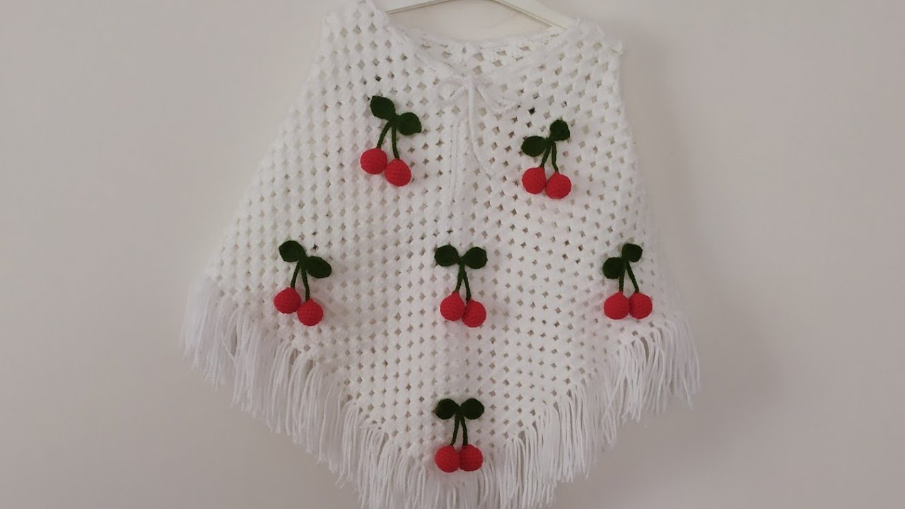 Yapması Çok Kolay Çocuk Panço Modeli ✔ Bebek Panço yapımı