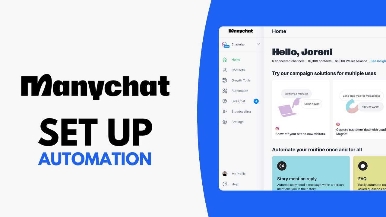 How to Set Up Manychat Automation - Step by Step - YouTube