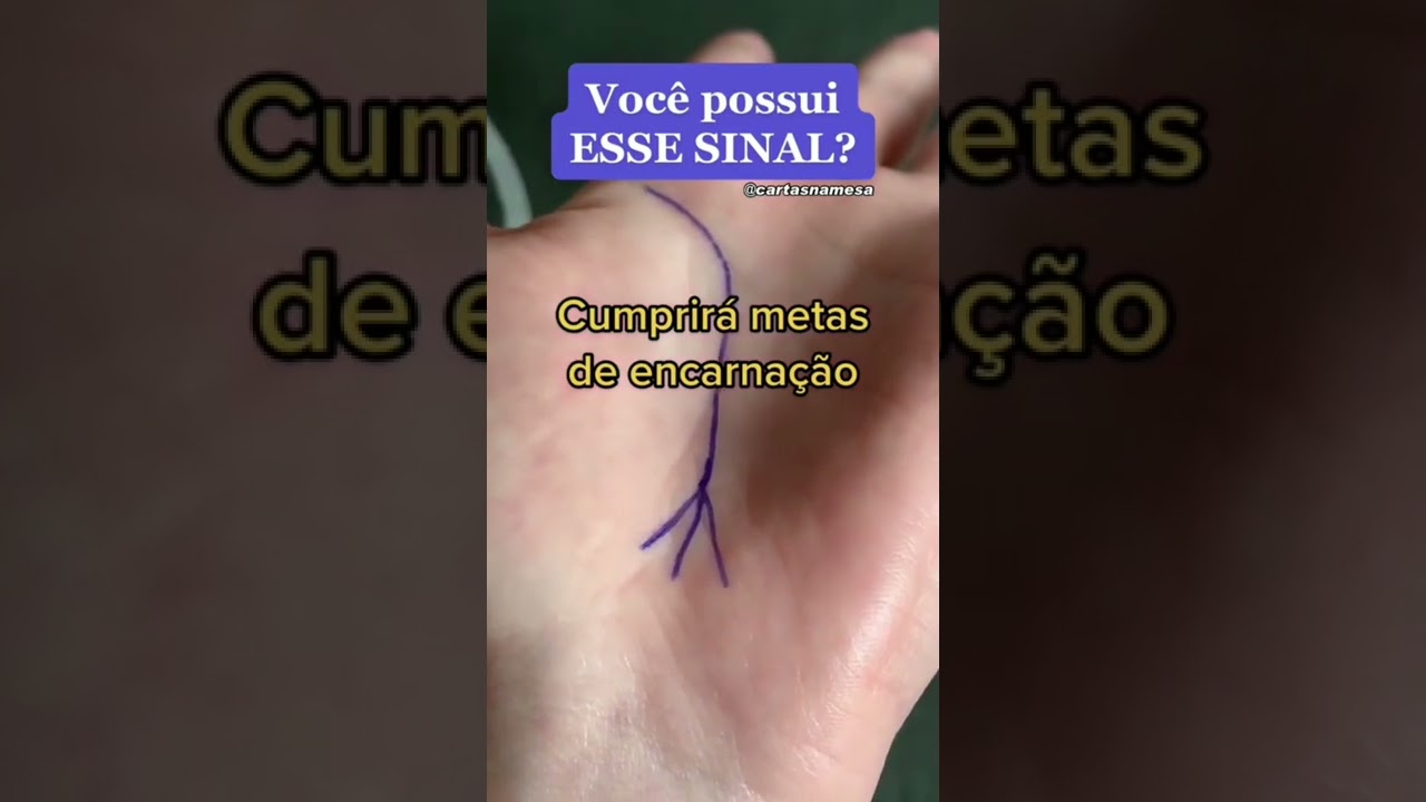 Linha da Vida terminando em tridente na leitura de mão 