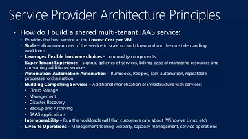 TechEd North America 2013 The Cloud Service Provider Architecture
