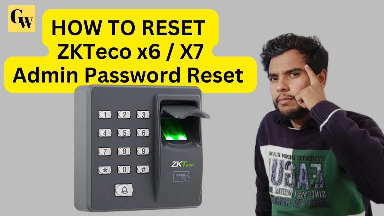 How To Reset ZKTeco Keypad X6 X7 admin password |factory reset and