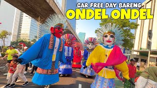 LAGU ONDEL ONDEL - BENYAMIN S 🎭 ONDEL ONDEL BETAWI JOGET DI CAR FREE DAY JAKARTA