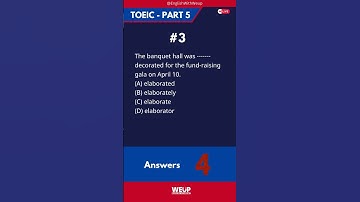 English Grammar for TOEIC – Quick Practice No.3 | TOEICパート5文法問題