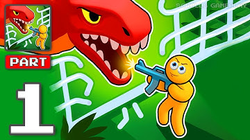 Dino Fighter - Gameplay Walkthrough Part 1 - Fight to Escape the Jurassic World (iOS, Android)