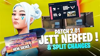 JETT NERF and NEW MAP changes   New Skin Bundle ! | Patch 2.01 Valorant ( Hindi )