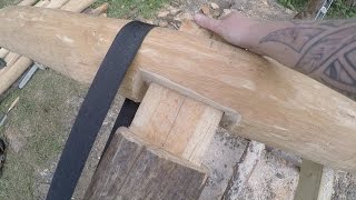 How to, roundwood mortise and tenon, timber framed shed part 2