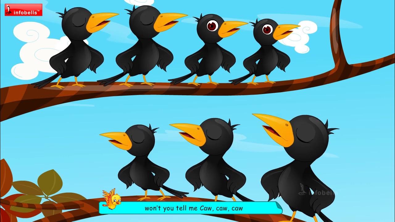 The Crow Song | Bird Rhymes for Children | Infobells - YouTube