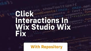 click interactions in wix studio wix fix