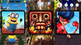 Minion Rush  Vs Temple Run 2 Jungle Fall Vs Miraculous Ladybug & Cat Noir Endless Run screenshot 4
