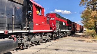 Trains Stalling On Hills Compilation Video!  Train Pushes Train Up Hill, Locomotives Working Hard!