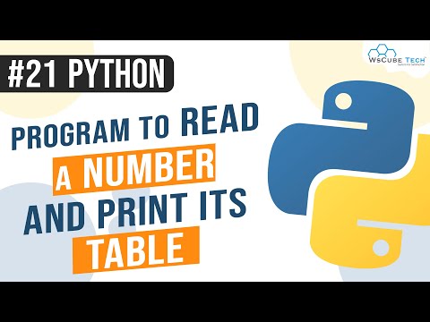 Python Program to Read a Number & Print its Table | Python Program to Print Table | Python Programs