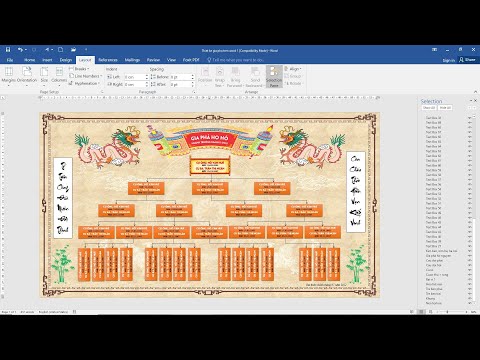 Hướng dẫn thiết kế gia phả trên phần mềm Microsoft Word
