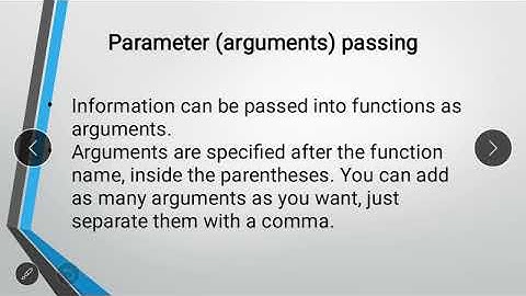 User defined functions with parameters