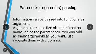 User defined functions with parameters