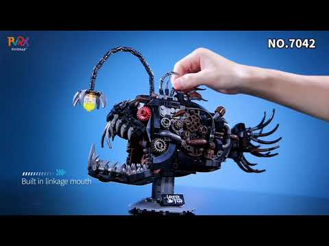PIVONAX Mechanical Lantern Fish Building Set
