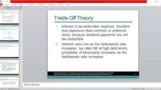 Capital structure presentation