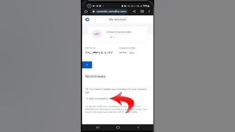 how to add nominee in zerodha in1 minutes only | nominee kase add kare #zerodha #nomineeadd