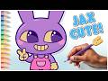 Draw a SUPER CUTE JAX (The Amazing Digital Circus) Easy Tutorial 🐰💜