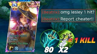 LESLEY ONE SHOT BUILD IS BACK!🔥 1 HIT CRAZY FULL DAMAGE!! | LESLEY BEST BUILD AND EMBLEM 2026 - MLBB