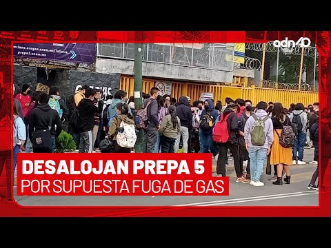 🚨¡Última Hora! Desalojan a estudiantes de la Prepa 5 de la UNAM por supueta fuga de gas