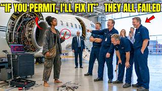 5 Engineers Fail CEO's Dead $50M Jet — Then a Barefoot Black Girl Says If You Permit, I'll Fix It