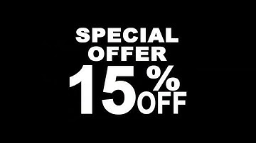 Special Offer 15% Precent Off Glitch Effect Text Distortion 4K Loop Animation