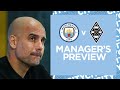 PEP’S PRESS CONFERENCE | MAN CITY V BORUSSIA MONCHENGLADBACH | UEFA CHAMPIONS LEAGUE