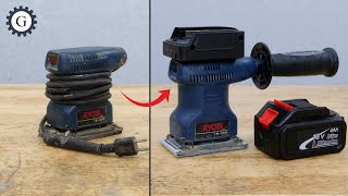 Cord to Cordless Sander Conversion From AC 100V to DC18V | RYOBI S550