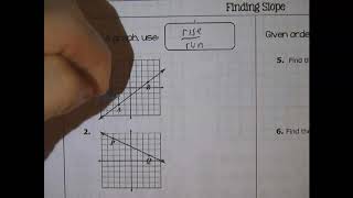 Geometry Lesson 9-3 review slope