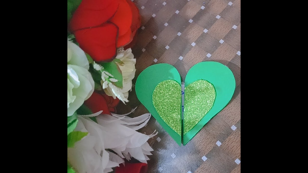 DIY Paper Heart card with a Message ZR Arts & Craft YouTube