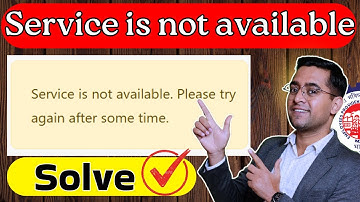 ✅ Solve 🛑 Service is not available. Please try again after some time.