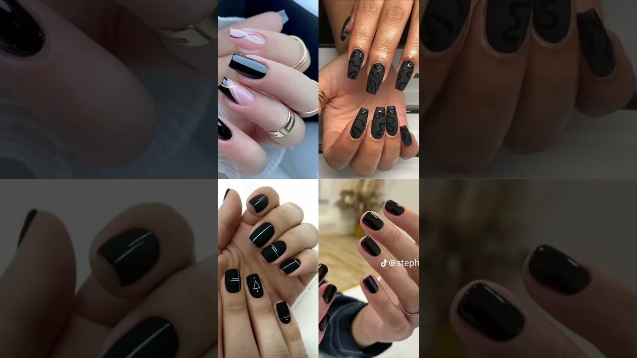 short black nails inspo ✨️💕