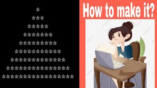 pyramid pattern in c programming||pyramid pattern in c usi