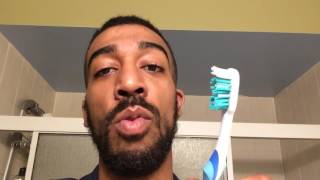 Tooth brush in the bathroom ...