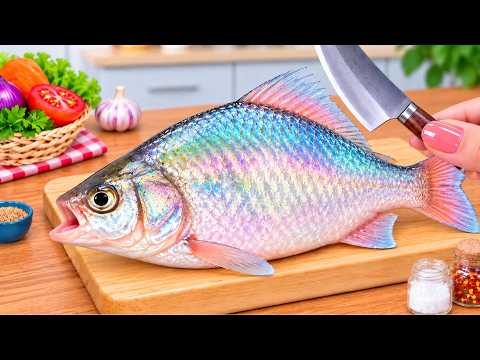 Best Tiny Fish Recipe 🐟 How to Make Garlic Chili Steamed Fish in a Mini Kitchen | Mini Yummy