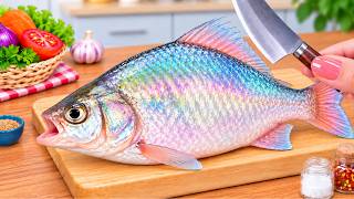 Best Tiny Fish Recipe How to Make Garlic Chili Steamed Fish in a Mini Kitchen