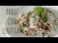 ARROZ CON LENTEJAS Y SETAS, RECETA VEGETARIANA.