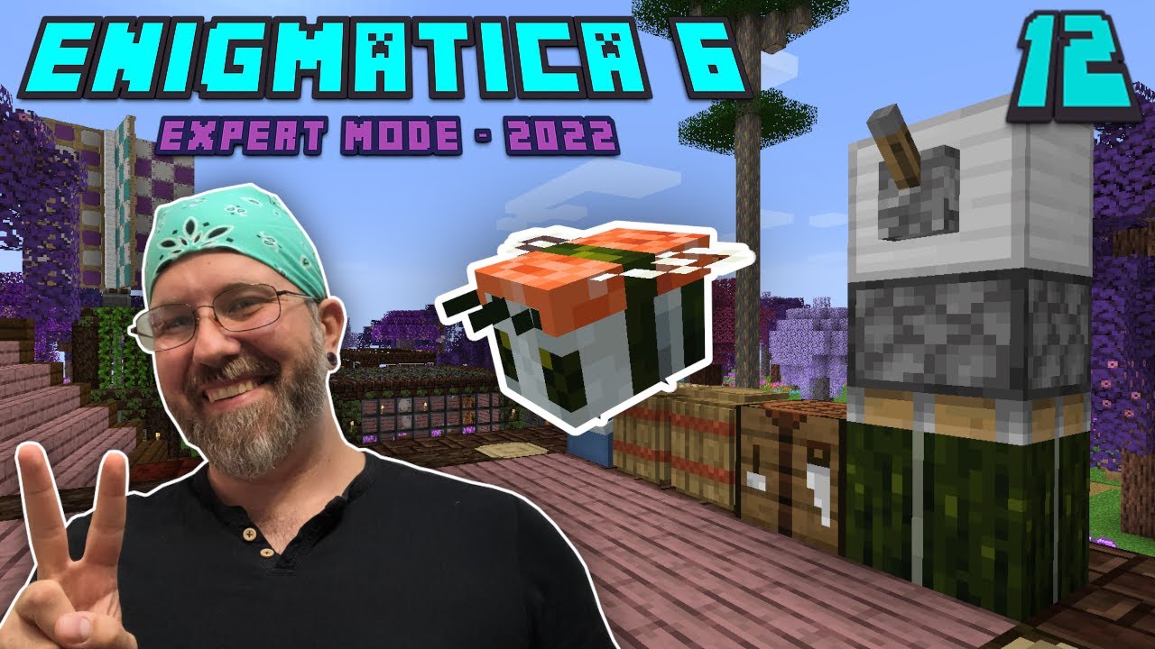 Lets Play Enigmatica 6 Expert EP 12 - Sushi GO Crafting How to make PERFECT Sushi! WasaBEE Breeding!