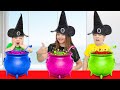 Amelia, Avelina, Arthur and Akim join magic school for Halloween.