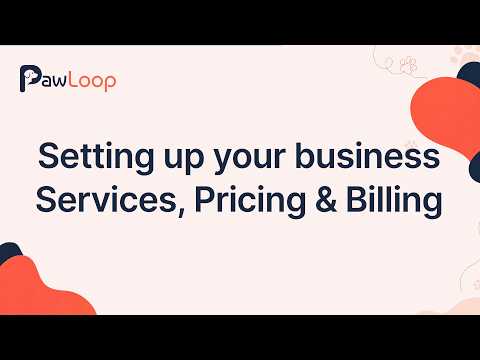 Set up your business: services, pricing and billing