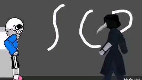 Drawing cartoons 2 scp 049 vs sans