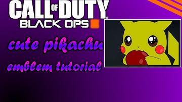 Call of Duty Black Ops 3: Cute Pikachu Emblem Tutorial!
