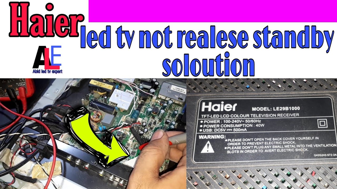 haier led tv standby problem and soloution YouTube