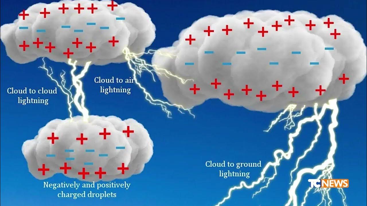Формирование грозового облака. Распределение зарядов в грозовой туче. Заряд облаков. Формирование грозового облака. Схема образования молнии.