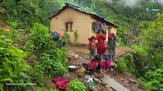Very Relaxing Nepali Himalayan Village Lifestyle | Pure Nepali Village Life | Organic Food Cooking