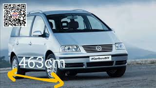 VW Sharan 1995-2010 wymiary bagażnika w centymetrach @BagaznikiwCentymetrach