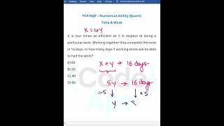TCS NQT Time &amp; Work Tricks 🔥 | Quantitative Aptitude Shortcut Methods | Must Watch 2026