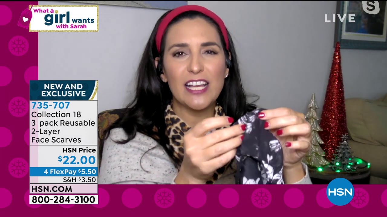 Collection 18 3pack Reusable 2Layer Face Scarves